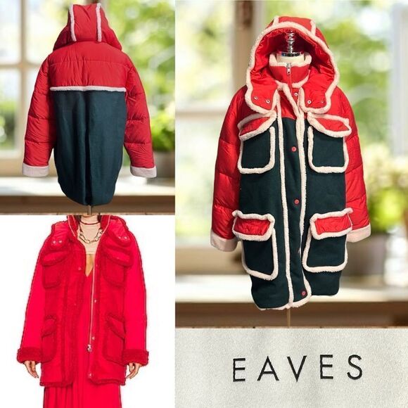 RARE 🔥 EAVES Anthropologie Revolve Tycen Wool Winter Snow Insulated Parka Jacke - Picture 1 of 16